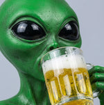 figurine alien gris shaka éclairage led verre bière humoristique décoration intérieure jardin