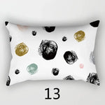 taie d'oreiller rectangulaire 30x50cm housse coussin décoration moderne motif abstrait coton polyester