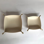 plateau rangement pliable simili cuir clés bijoux accessoires moderne
