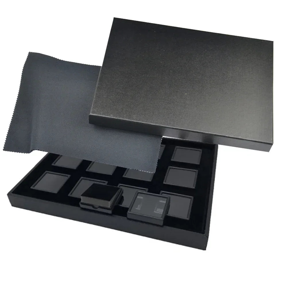 boîtes bijoux noir blanc compartiments carrés moderne storage box organizer showcasegems