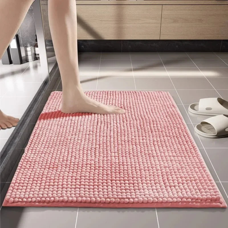 tapis bain moderne boules relief bleu marine gris clair bleu pastel rose pâle absorbant