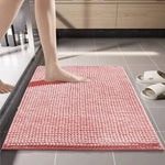 tapis bain moderne boules relief bleu marine gris clair bleu pastel rose pâle absorbant