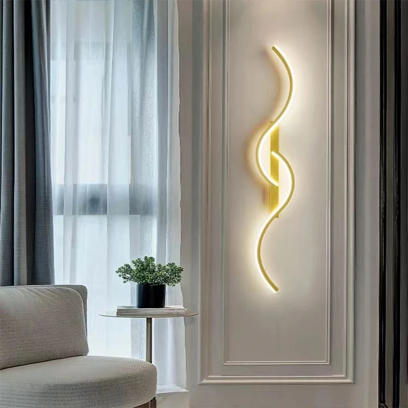 Détail de l'applique murale minimaliste avec éclairage LED