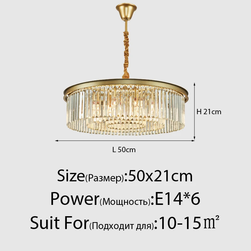 suspension lumineuse moderne cristaux noir doré led élégante tringle chambre salon