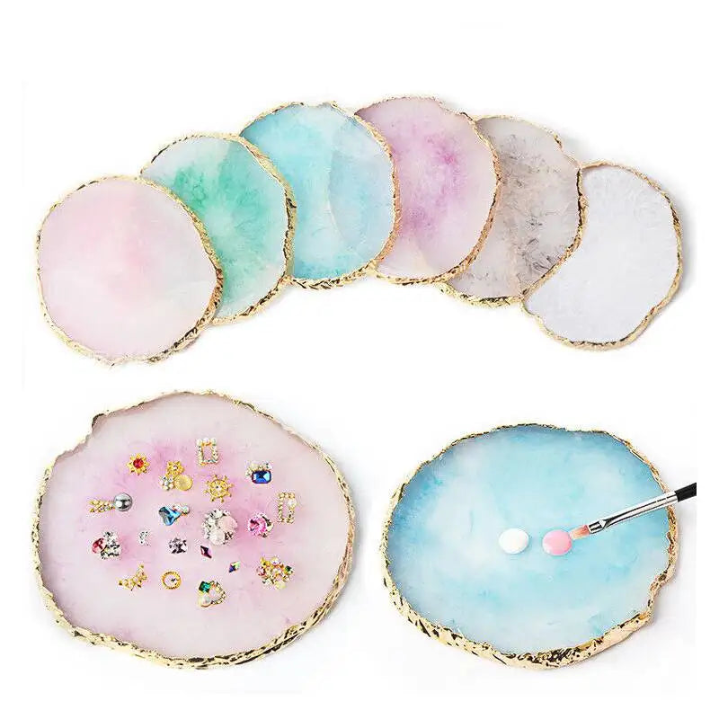support bijoux moderne marbré vert rose gris blanc élégant boucles d'oreilles anneaux bracelet