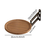 table pliable murale moderne bois métal plateau rond minimaliste dimension 30cm