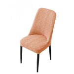 housse chaise gris rose motif géométrique moderne adhésif élastique polyester coton