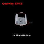 clips fixation ruban led transparent 6mm 8mm 12mm 15mm rohs certifie eyelets pragmatique
