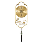 horloge murale or animale paysagiste classique chiffres arabes pendule salon étude chambre