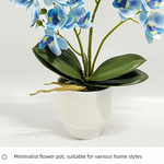 décoration murale orchidées artificielles fleurs douces moderne pot blancintérieur