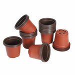 pots fleurs plastique orange noir modernes jardins plantes succulentes petits conteneurs jardinage semis fleurs