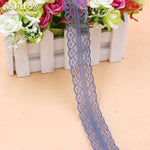 ruban dentelle 30mm violet rose orange bleu noir blanc motifs floraux classique polyester
