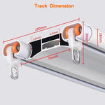 Rail de rideau plafond double rail en alliage d'aluminium jaune