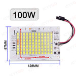projecteur led jardin 100w 50w 30w télécommande éclairage extérieur moderne clips diodes blanc