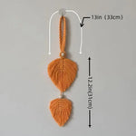 rideau boho feuilles coeur tissage main blanches couleurs variées transparent artisanal