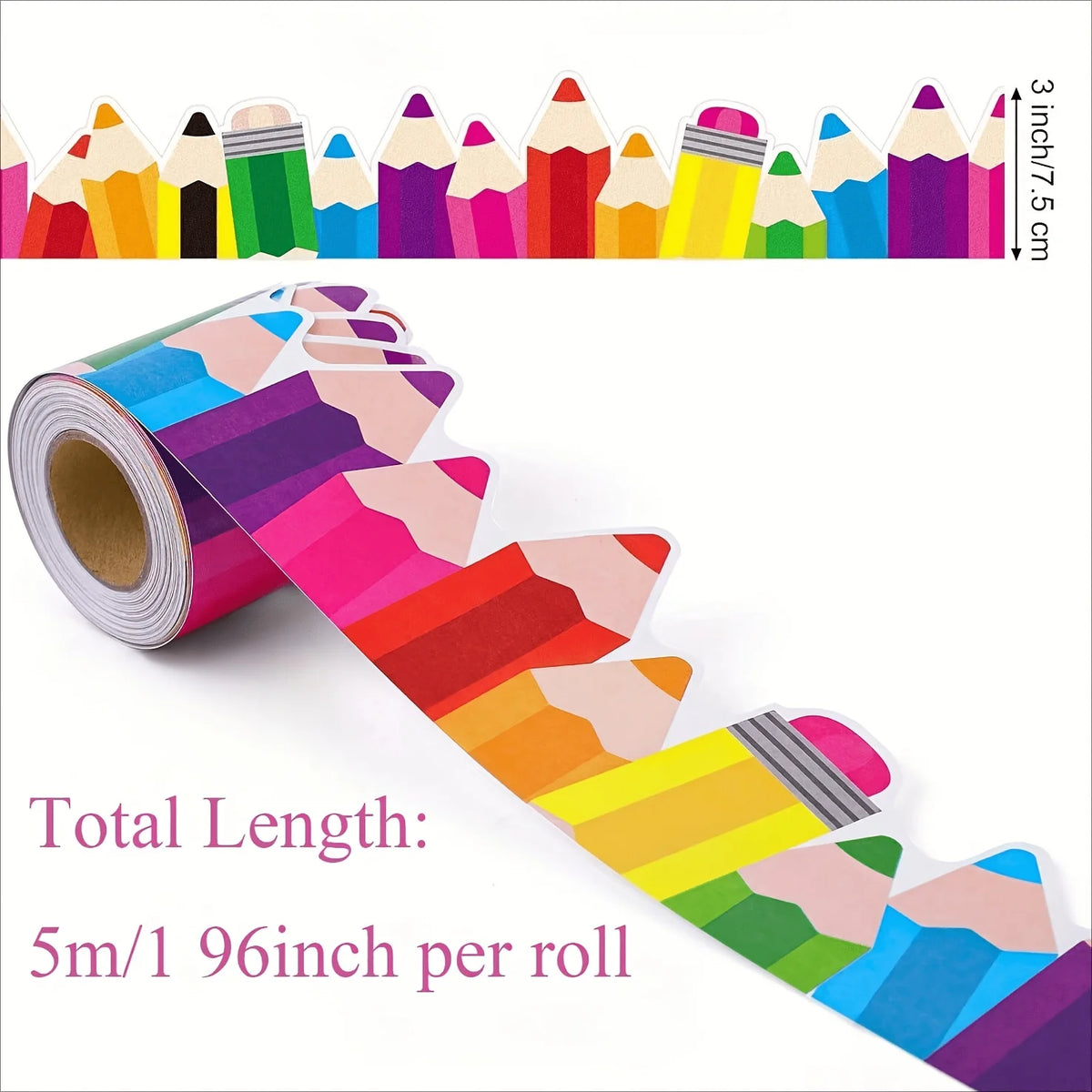 ruban autocollant multicolore crayons colorés moderne décoratif fête remise diplômes