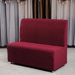 housse banc moderne tissu carreaux polyester lavable machine antidérapante bleu noir rouge
