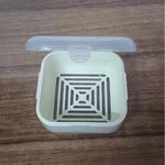 boîte savon moderne grillagée drainage vert jaune rose blanche voyage camping