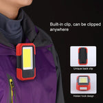 lampe travail led rouge noir inspection aimant clip 180° flash portable utilitaire