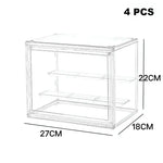 boîte rangement transparente pliable acrylique moderne figurines pièces organisateur jouets display storage box