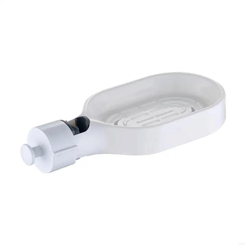 porte savon mural blanc chrome clip moderne salle bain fixe plastique