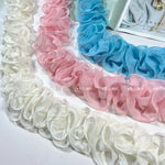 ruban plissé dentelle mariage polyestère moderne vert bleu jaune rose noir beige