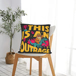 housse coussin imprimé pop art chat dinosaure trophées crânes étoiles outrage lit chambre decoration