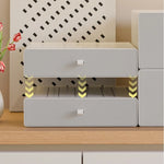 boîtes rangement plastique gris moderne empilables poignées tiroirs articles divers rectangle