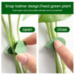 clips plantes autoadhésifs forme feuilles vert moderne pack 100 clips