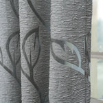 rideau jacquard gris moderne motif vagues polyester opacité inclusion bureauhôtelmaisoncafé