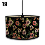 abat jour vintage bambou imprimé floral boho chic décoration maison art déco