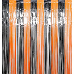 rideau halloween orange noir coeurs crânes triangles moderne opacité festif