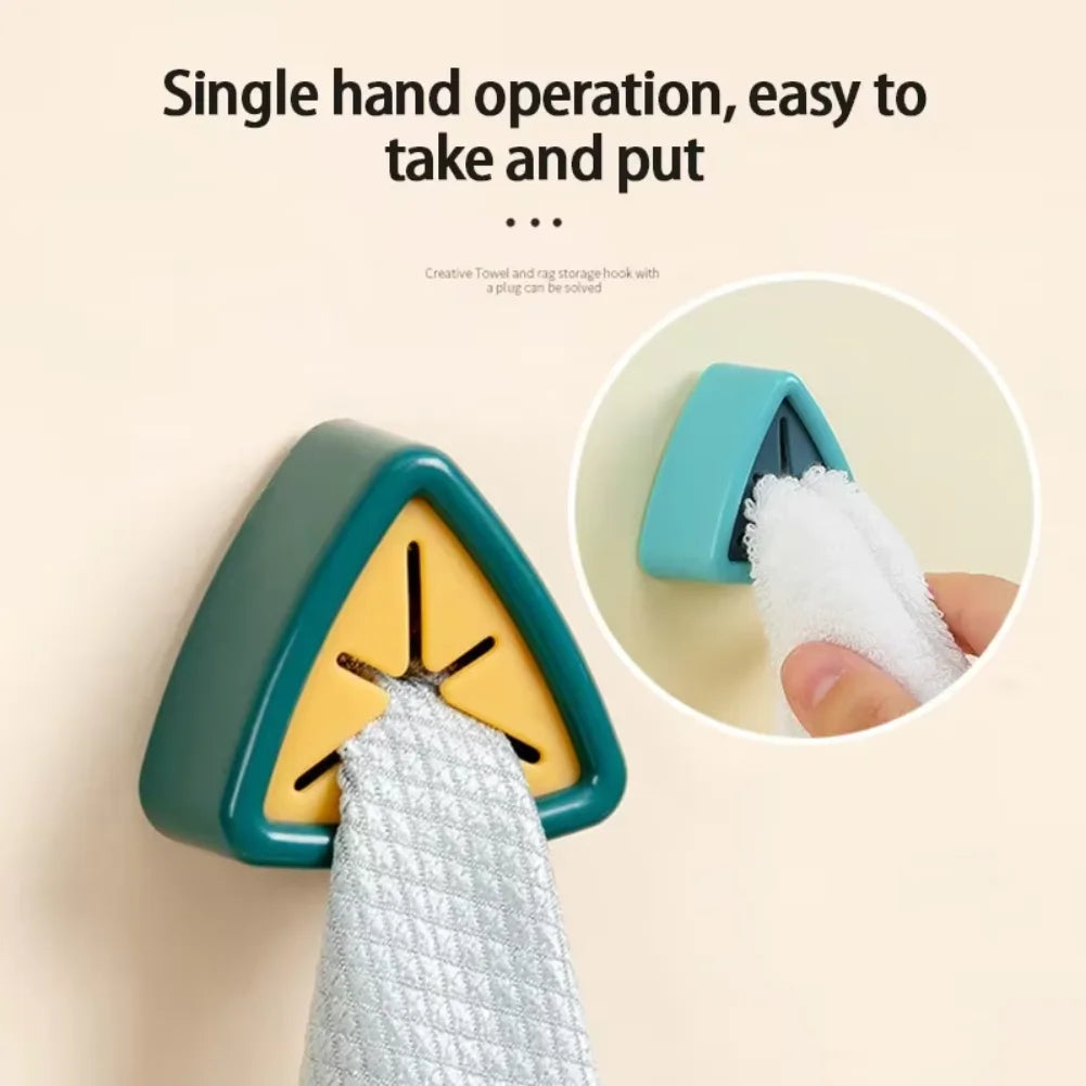 porte serviettes réutiliables triangle moderne adhésif vert rose blanc bleu