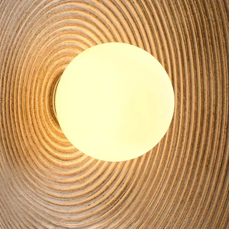 éclairage mural led moderne minimaliste beige marron blanc gris strié circulaire scandine rustic boheme