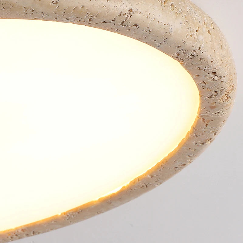 plafonnier led moderne minimaliste beige gris clair texture granulaire éclairage quotidien cuisine salle manger