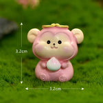 figurines animaux dessin animé mignon résine cochon chat mouton licorne miniature decoration jardin halloween