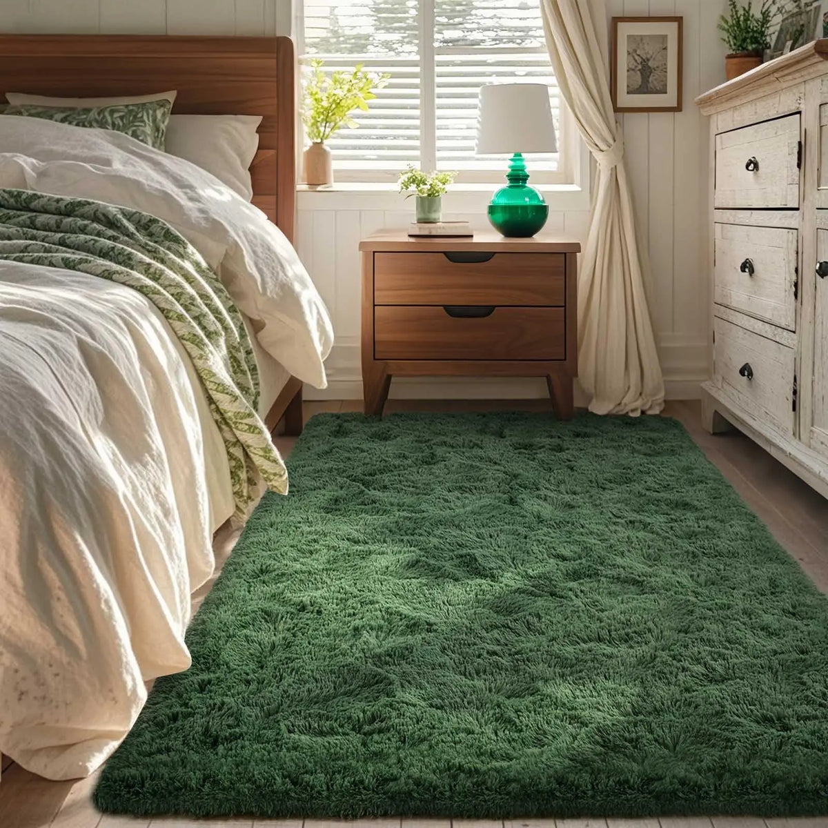 tapis moderne vert foncé doux fourré salon chambre balcon adhésif polyeste qualité spécialité moisture