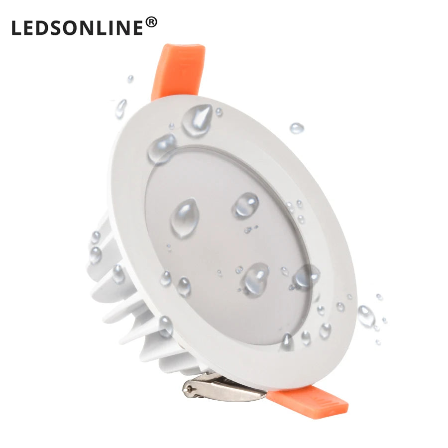 Spot LED Blanc Moderne 7W 9W 12W 15W IP65 Étanche Clips Diffuseur Aluminium
