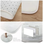 tapis d'entrée moderne marron clair imprimé bienvenue antibactéries antidérapant résistant décoloration hall d'entrée