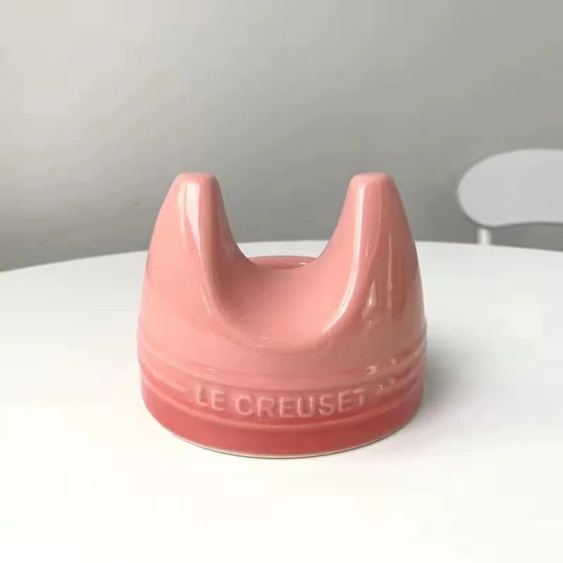 support couvercle poêle rouge rose vert moderne sans perçage matériau porcelaine multiple utilisations