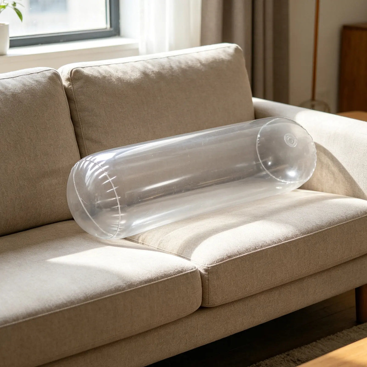 coussin tubulaire transparent gonflable cou support lombaire camping canapé portable moderne