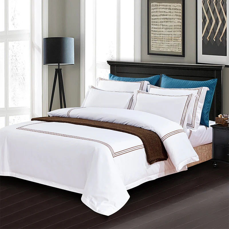 Vue rapprochée du tissu coton satin 400 fils