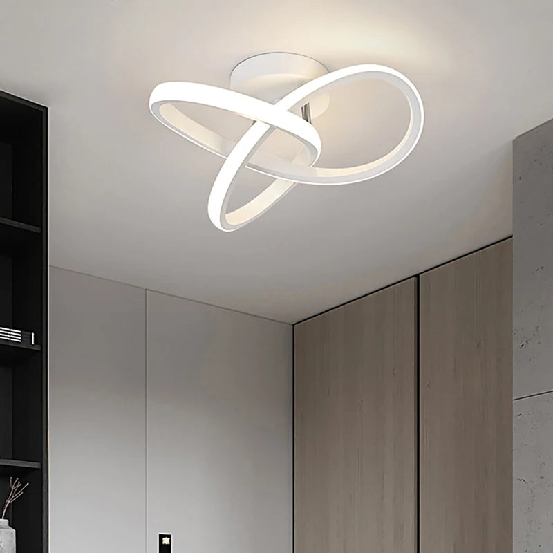 lampe contemporaine led noir doré circulaire minimaliste(touches interrupteur) 24cm