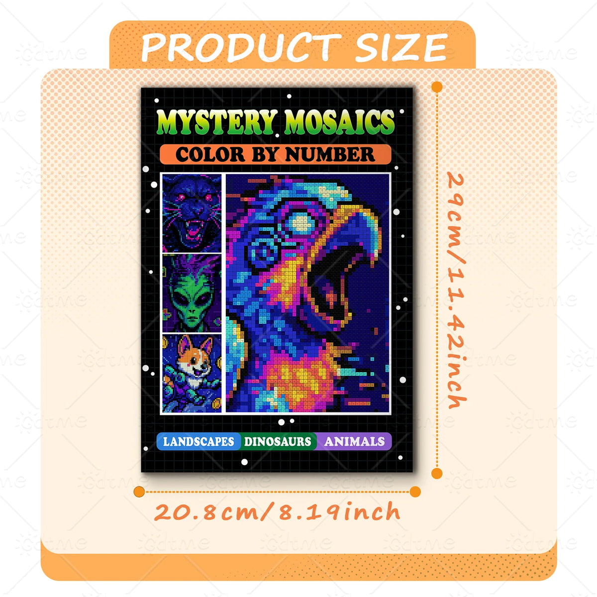 puzzle coloriage numero pixel art moderne multicolore instructions incluses 24 feuilles numérotées