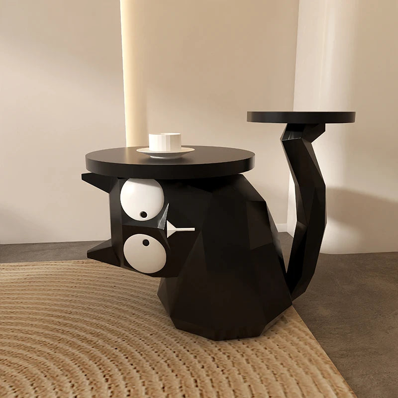 table basse forme chat moderne artistique table dappoint deco maison ornement cream