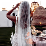 voile mariée blanc classique femme wedding bohemia romantique trendy original photo party bridal