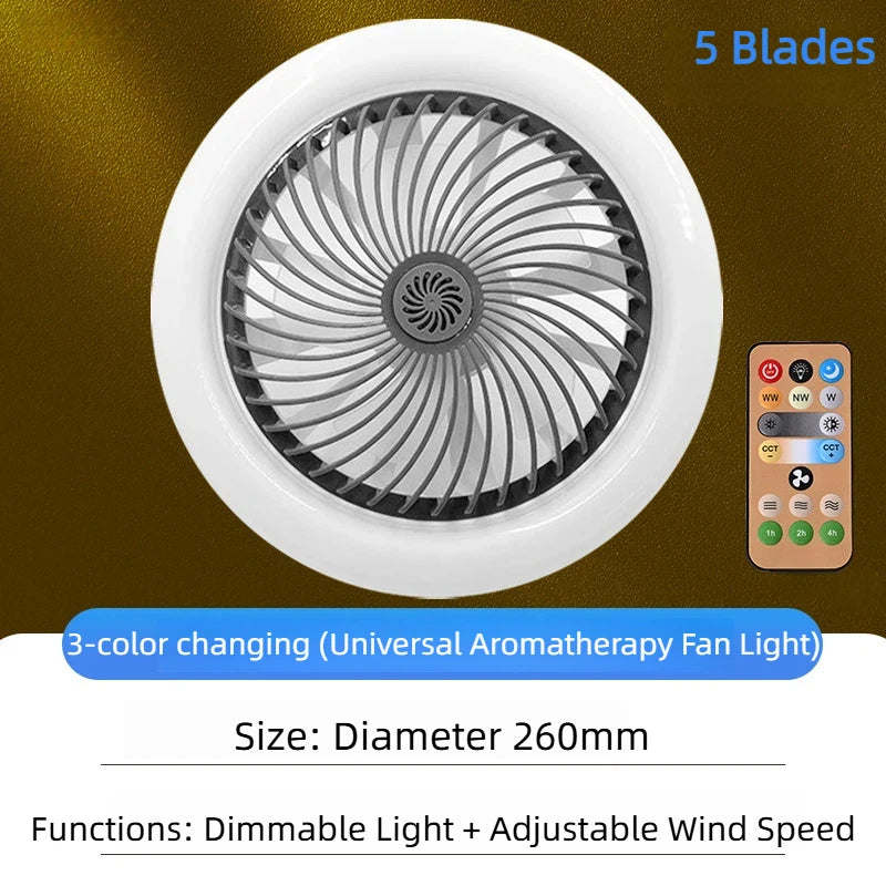 ventilateur lampe led blanc moderne télécommande ventilation arrière grille minimaliste