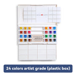 peintures aquarelle 12 16 24 36 couleurs bleu rouge jaune verte palette étudiante