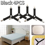 attaches drap lit clips élastiques noir blanc réglables anti tirage ignifuge polyester modernes