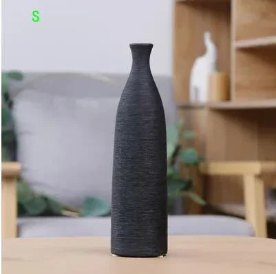 vases céramique modernes blanc noir orange texture tissée opaques salon